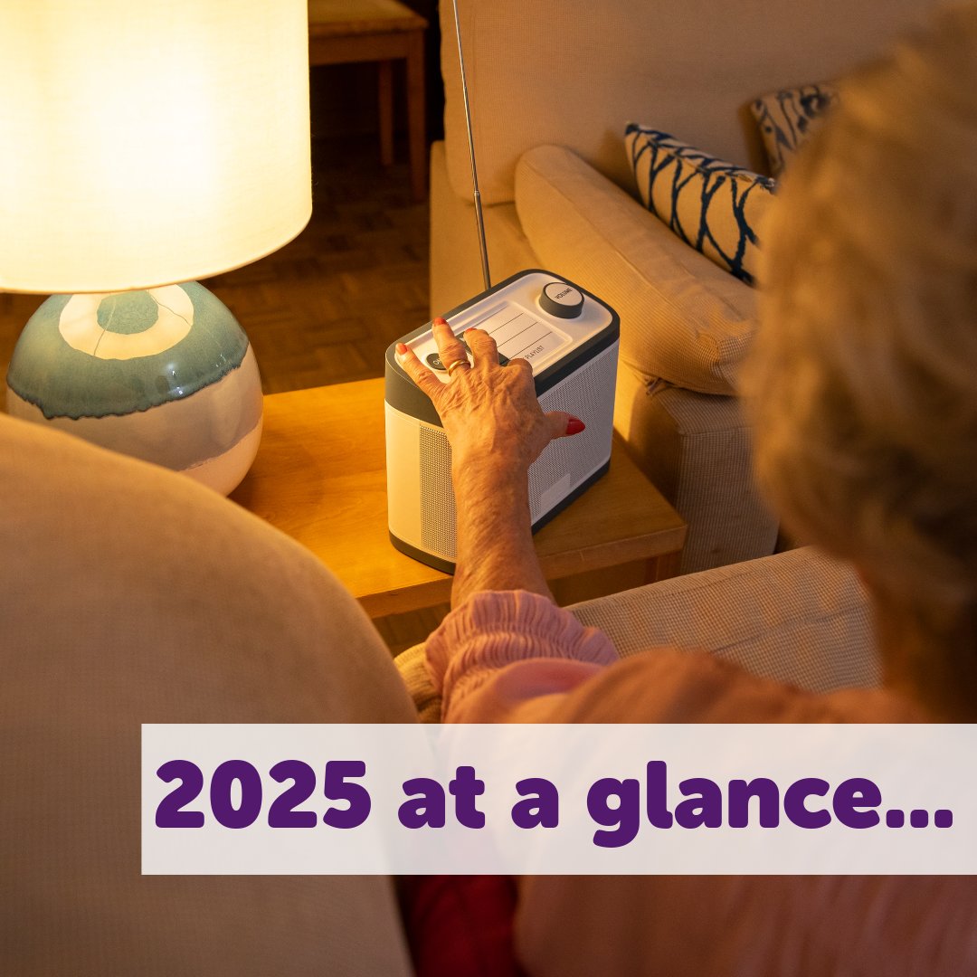 We could not be more excited for 2025!

Here's a hint of what's in store:
- Our deepest-ever research into the audio needs of people with sight loss
- A new website to make accessing our services easier
- New &amp; improved services that our users truly want &amp; need

Watch this space!