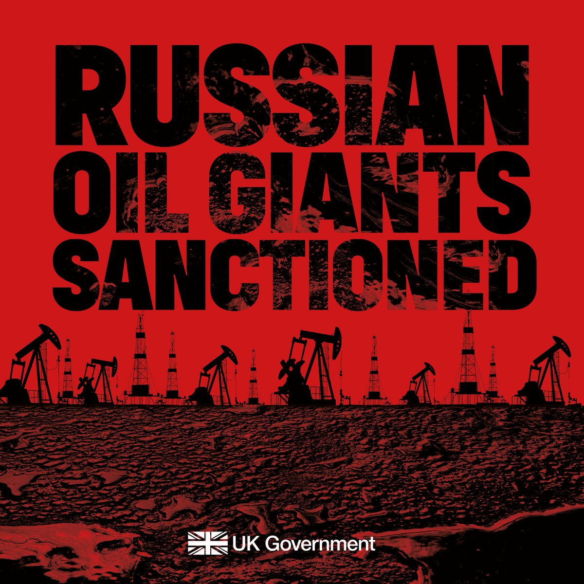 🔴 SANCTIONED: Russian oil giants producing over 1 million barrels of oil daily between them.
 
We will continue to constrain the Kremlin and #StandWithUkraine