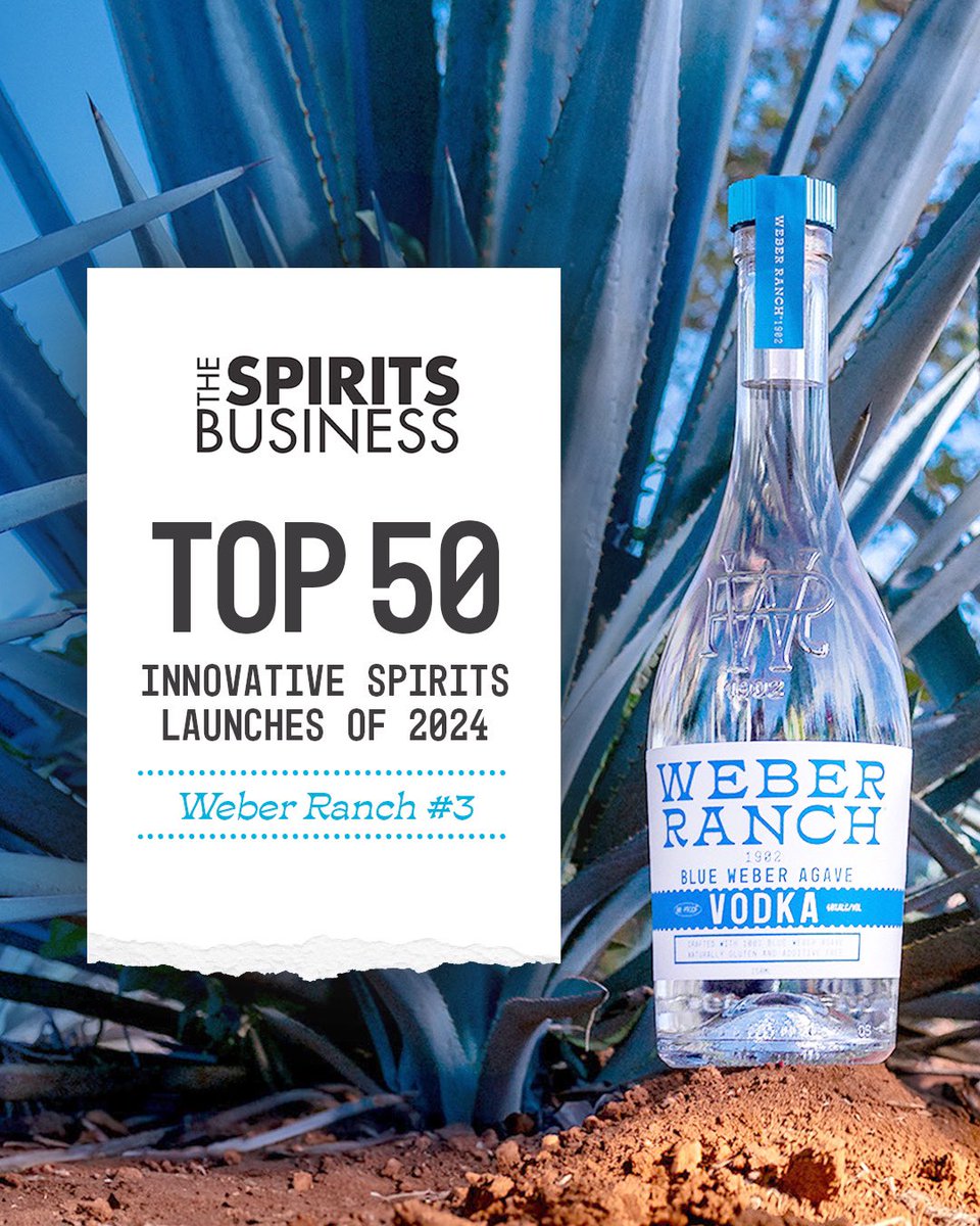 Weber Ranch Vodka (@weberranchvodka) on Twitter photo We're thrilled to announce that Weber Ranch Vodka is ranked #3 on <a href="/spiritsbusiness/">The Spirits Business</a> list of the Top 50 Most Innovative Spirits Launches of 2024.🍸✨ Cheers to new beginnings and bold innovation! #WeberRanchVodka #InnovativeSpirits #Top3 We're thrilled to announce that Weber Ranch Vodka is ranked #3 on <a href="/spiritsbusiness/">The Spirits Business</a> list of the Top 50 Most Innovative Spirits Launches of 2024.🍸✨ Cheers to new beginnings and bold innovation! #WeberRanchVodka #InnovativeSpirits #Top3