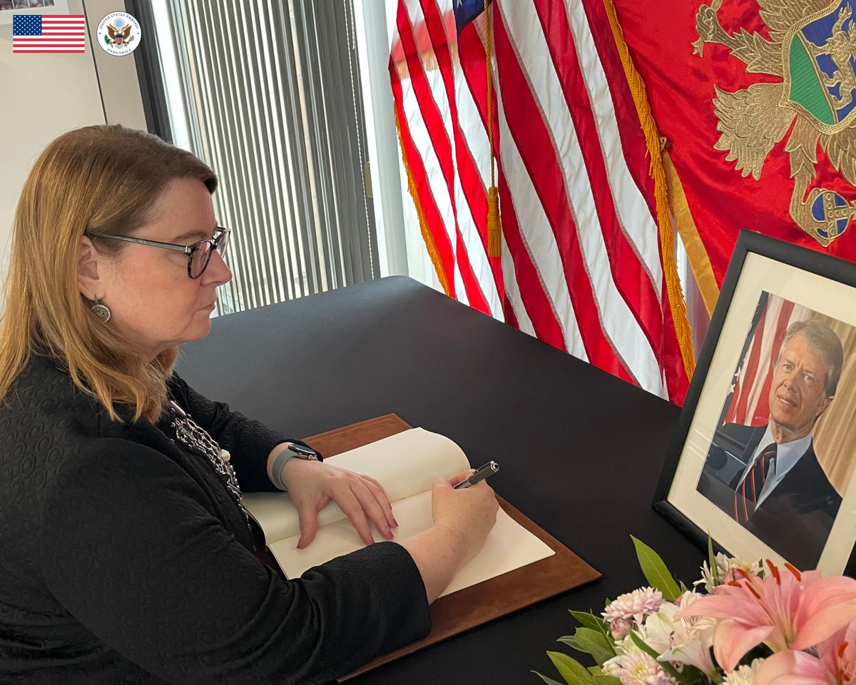 I was honored to sign the Condolence Book for President Jimmy Carter to honor his lifelong dedication to the betterment of society. He was a great man and role model to everyone, especially to those of us working in public service. His unwavering commitment to peace, democracy,