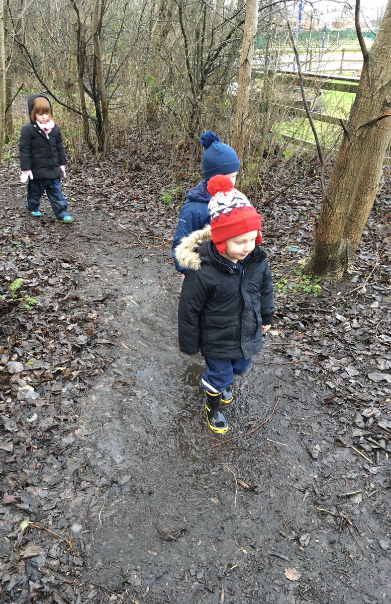 The children in Nursery have really enjoyed their first lesson on the apparatus #opentonewthings. We also had a cold but lovely Winter walk and a great explore in our forest area, we spotted snow, puddles, mud, fungi, shoots and very bare trees #communityspirit.
