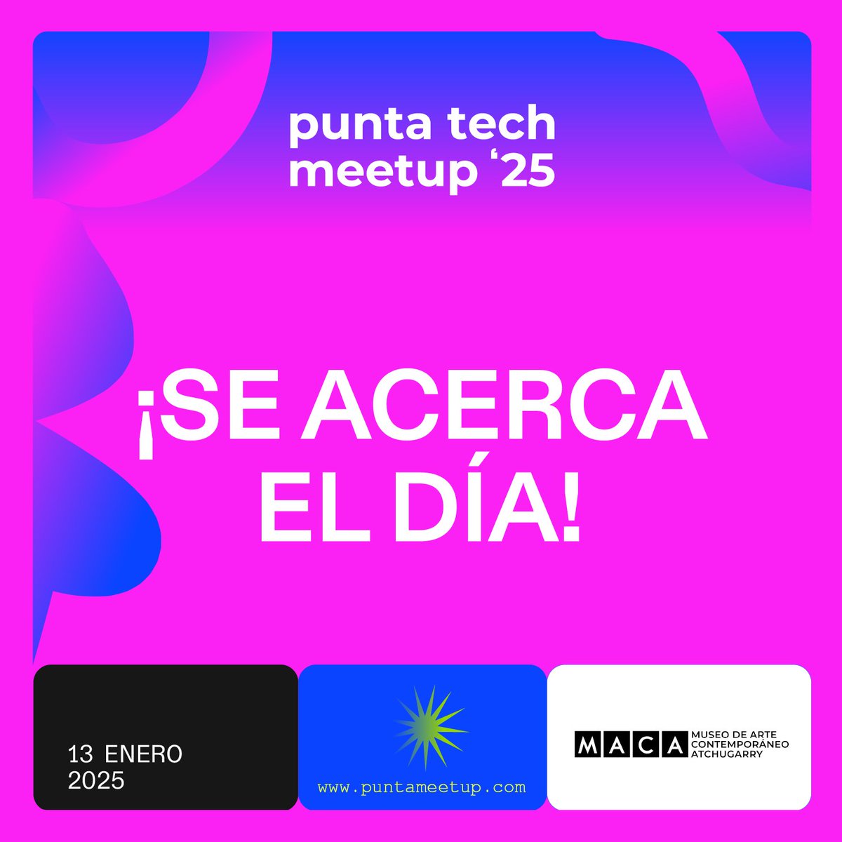 Punta Tech Meetup (@puntatech) on Twitter photo ¡Se acerca el día para #PTM2025!
Hoy comienzan los side events, ¡contanos a cuál vas a asistir!
🤝⭐️ ¡Se acerca el día para #PTM2025!
Hoy comienzan los side events, ¡contanos a cuál vas a asistir!
🤝⭐️