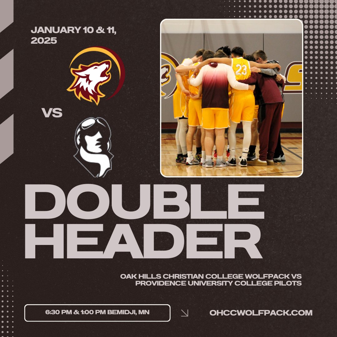 OHCC_Wolfpack's tweet photo. Game Day! The Wolfpack are hosting the Providence Pilots in a weekend double header. The first game is tonight at 6:30 in the SAC! Tomorrow's game is at 1 pm.

If you can't make it to watch in person, here is the livestream link: https://t.co/dSUvW8TLpS https://t.co/16TRhDlPEr