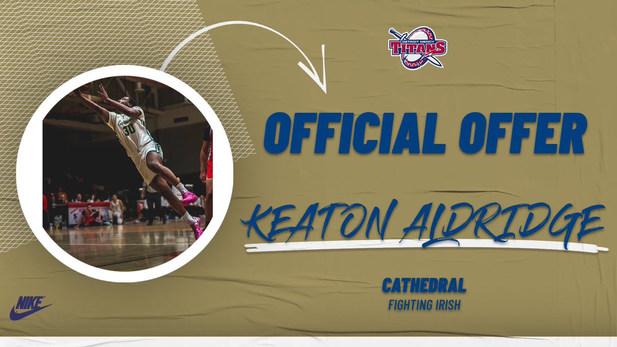 ☘️🏀 Congratulations to <a href="/KJAldridge24/">Keaton Aldridge Jr</a> on earning a scholarship offer to play college basketball at Detroit Mercy!!!