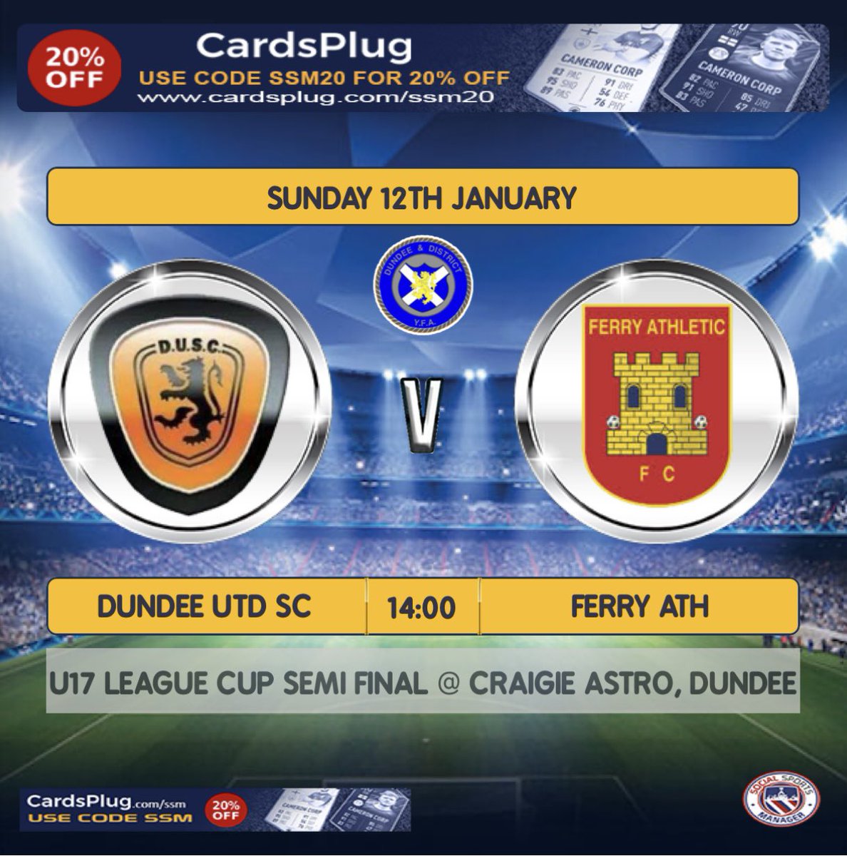 The lads are back in action on Sunday after the winter shutdown, against DUSC in the semi-final of the League Cup.

A hard fixture for both teams to start back with but it should be an absolute cracker, with the cup final spot on offer 🏆⚽️