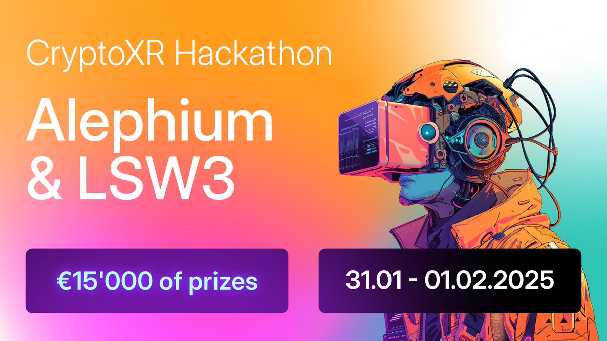 Alephium (@alephium) on Twitter photo 🚨 Alephium’s going BIG at #CryptoXR!
Their very first Hackathon will be an Alephium Hackathon, organized in partnership with <a href="/LSW3_off/">LSW3</a>.
Get ready to build at France’s second-largest crypto conference, with 3,000+ attendees! 👾 🚨 Alephium’s going BIG at #CryptoXR!
Their very first Hackathon will be an Alephium Hackathon, organized in partnership with <a href="/LSW3_off/">LSW3</a>.
Get ready to build at France’s second-largest crypto conference, with 3,000+ attendees! 👾