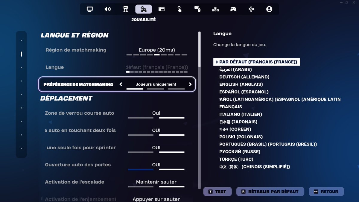 Qui aimerait que ce paramètre soit ajouté ?
