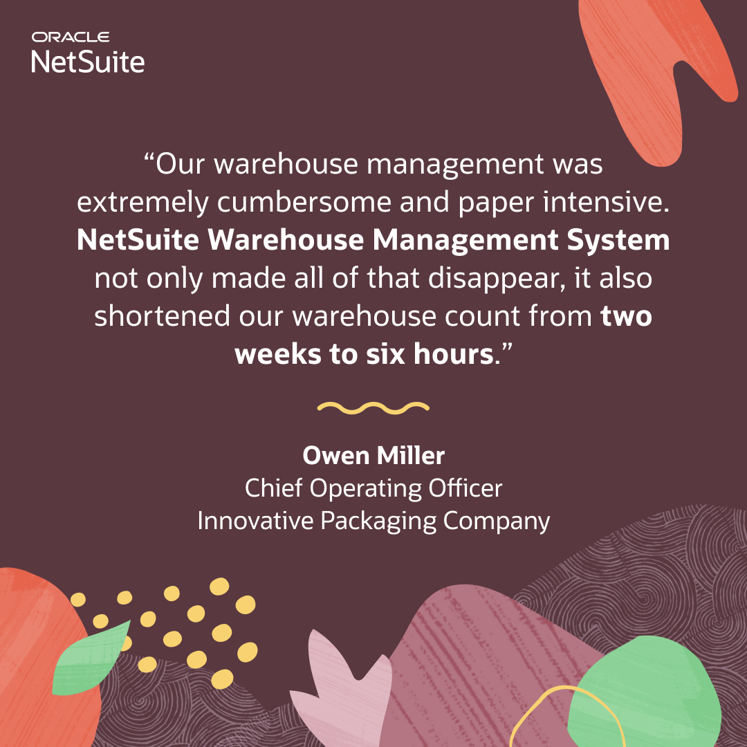 tbachmeier1's tweet photo. There's a better way to manage warehouse operations. See how your business can cut down warehouse counts with @NetSuite Warehouse Management like customer Innovative Packaging Company: https://t.co/j764cGx2RR https://t.co/ZD2gFrX13Y