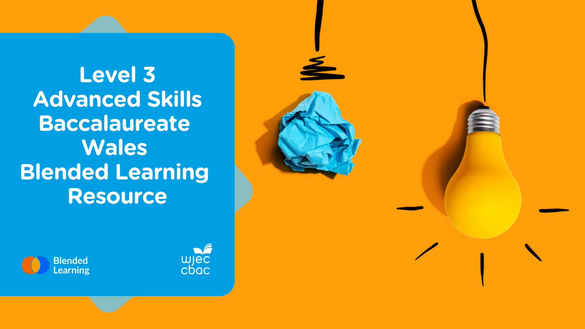 This blended learning resource contains interactive self-study content covering important aspects of Creativity and Innovation skills.

The resource is designed to complement traditional face-to-face teaching with an online learning pack.

resources.wjec.co.uk/Pages/Resource…

#Level3