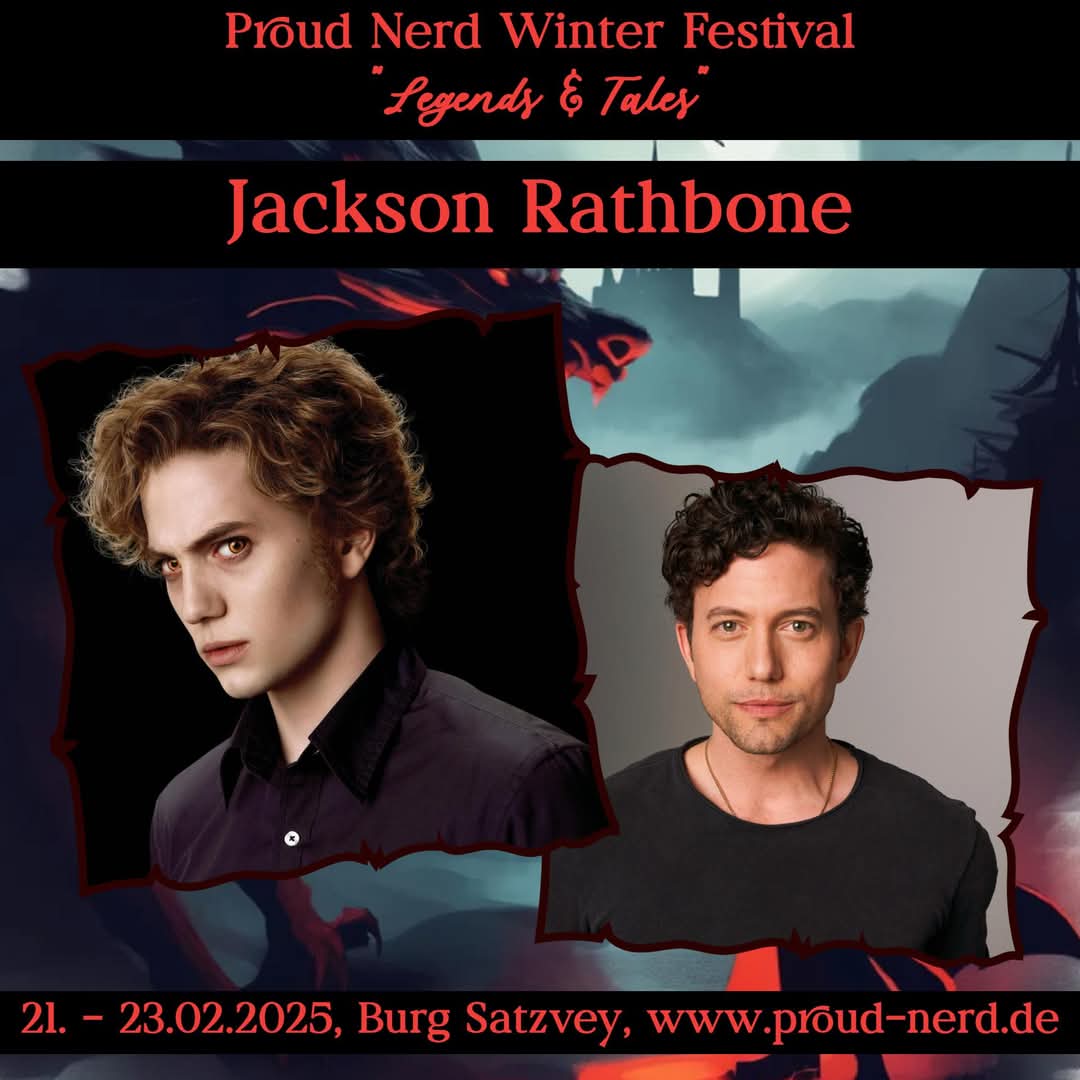 Proud Nerd 💜 (@proudnerdcons) on Twitter photo Meet <a href="/JacksonRathbone/">Jackson Rathbone</a> at the Winter Festival - Legends & Tales at Castle Satzvey!
Date: 22 - 23 FEB 2025
eventbrite.de/e/jackson-rath…
#twilight #jacksonrathbone #Jasper Meet <a href="/JacksonRathbone/">Jackson Rathbone</a> at the Winter Festival - Legends & Tales at Castle Satzvey!
Date: 22 - 23 FEB 2025
eventbrite.de/e/jackson-rath…
#twilight #jacksonrathbone #Jasper