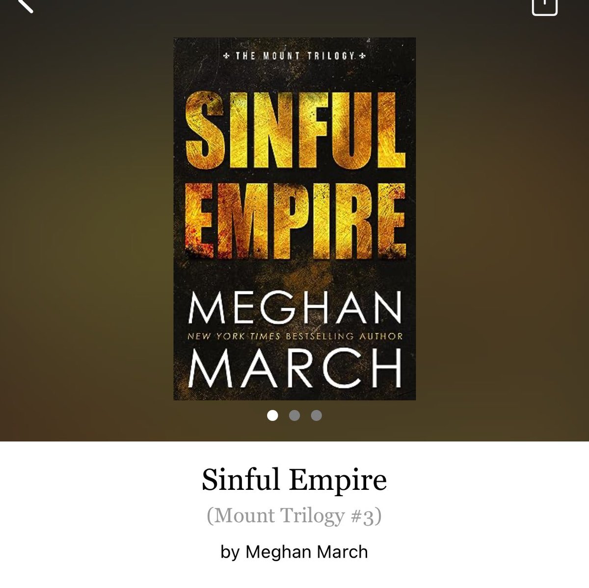 TaraDDonai's tweet image. Sinful Empire by Meghan March ‘
#SinfulEmpire by #MeghanMarch #7226 #57chapters #259pages #1375of400 #series #audiobook #44for11 #6houraudiobook #book3of3 #KeiraAndMount #MountTrilogy #december2024 #readitquick #whatsnext #clearingoffreadingshelves