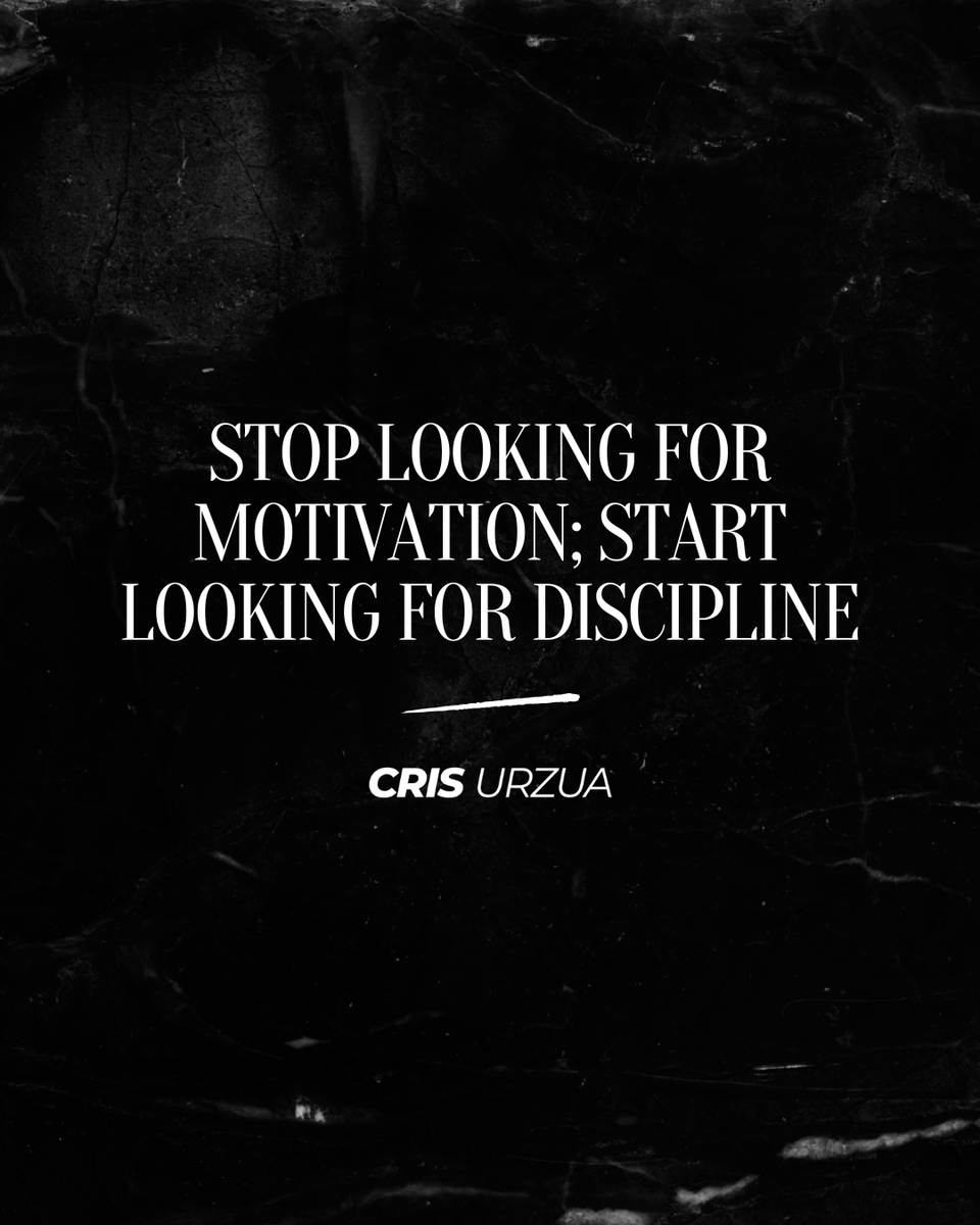 crisurzua's tweet photo. 🇺🇸 Motivation gets you started, but discipline keeps you going.

Waiting for the "right mood" to act? That’s how dreams turn into regrets.

What small, disciplined step will you take today toward your goals?

🇲🇽 La motivación te pone en marcha, pero la disciplina te mantiene avanzando.

¿Esperas "sentirte listo" para actuar? Así es como los sueños se convierten en arrepentimientos.

¿Qué pequeño paso disciplinado tomarás hoy hacia tus metas?