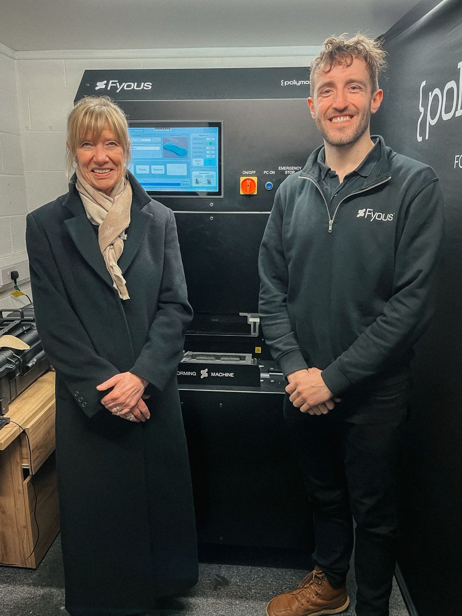 Delighted to visit Fyous in #Sheffield this week. Thank you to Thomas Bloomfield for taking the time to show me around and to demonstrate the Polymorphic Forming Machine  - a very exciting innovation in manufacturing that I look forward to seeing in practice.
