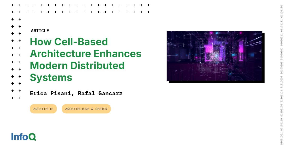1/5 ➡️How Cell-Based Architecture Enhances Modern Distributed Systems by Erica Pisani &amp; Rafal Gancarz
 bit.ly/4ajVOUI  
 
<a href="/ericapisani/">Erica Pisani</a>
<a href="/RafalGancarz/">Rafal Gancarz</a>