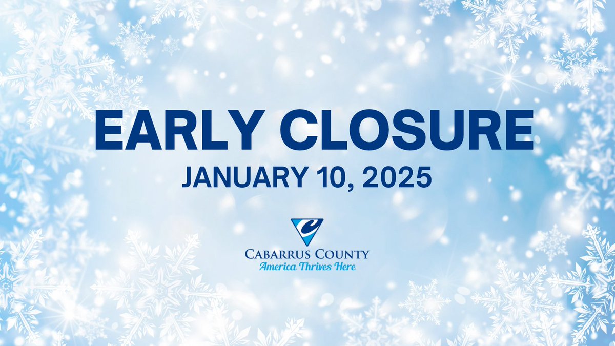 🚨 CabCo Update 🚨 
 
Our facilities will CLOSE AT NOON today (Friday, Jan. 10) &amp; remain closed Saturday, Jan. 11 due to the winter storm. 

Learn more: loom.ly/DW-FISw

Sign up for alerts at cabcoalert.org or download the 'Everbridge' app.

Stay safe, CabCo! ❄️