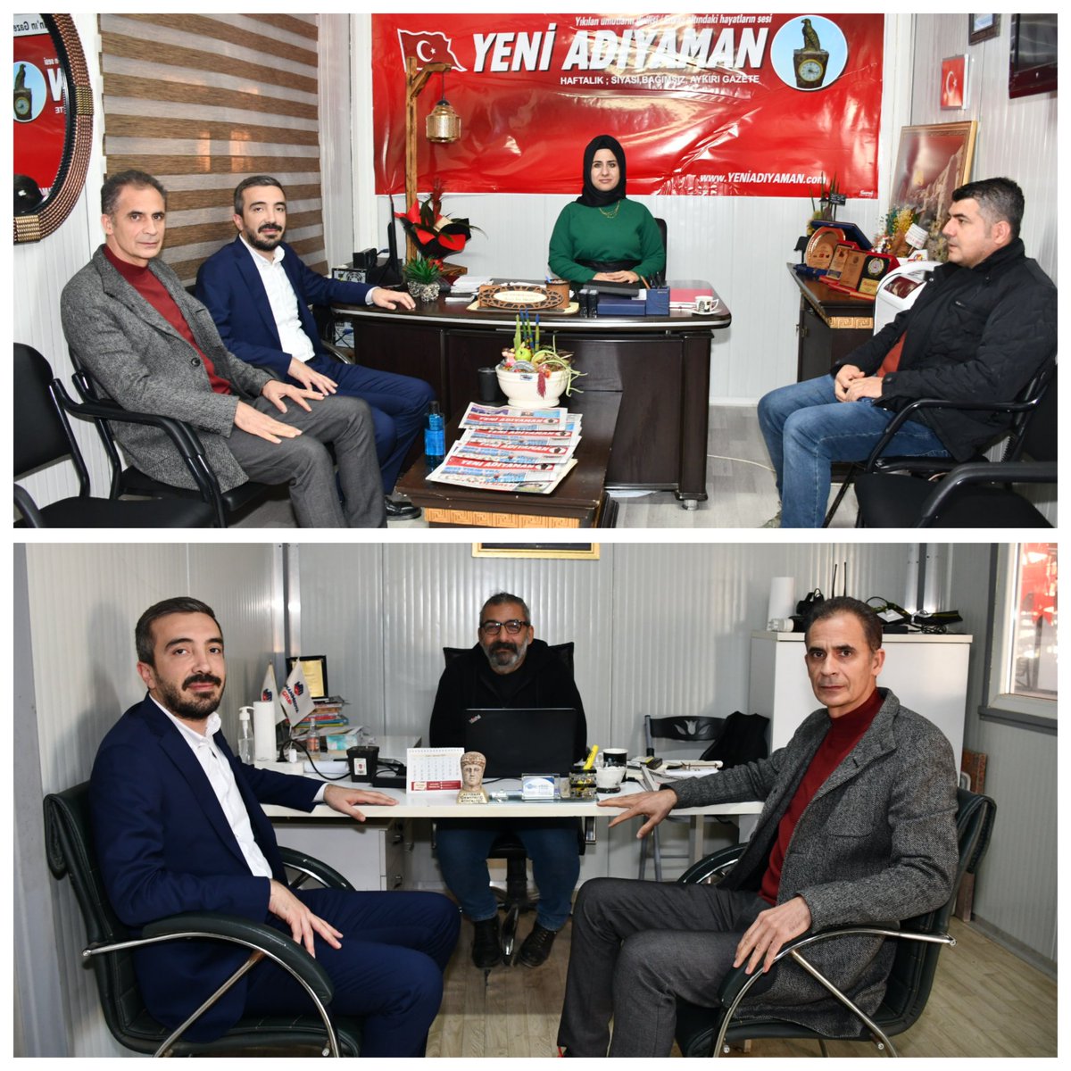 adiyamantso's tweet photo. ✨ Yönetim Kurulu Başkanımız @MehmetTorunoglu beraberinde meclis üyemiz @MustafaYcekaya2 ile birlikte 10 Ocak Gazeteciler Günü dolayısıyla Adıyaman’daki Basın Cemiyeti Başkanlarını, gazete sahiplerini, radyo istasyonlarını, yerel ve ulusal basın temsilcilerini ziyaret etti. https://t.co/MqlzZHVJL1