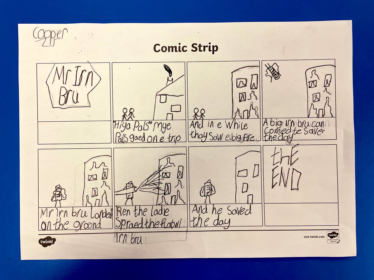 Primary 7 are really enjoying our mini Scots topic. We created our own tartan, made Scots words postcards and wrote our own comics using Scots language 🏴󠁧󠁢󠁳󠁣󠁴󠁿