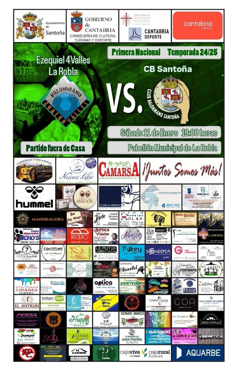 | EQUIPO SENIOR | VOLVEMOS A LA COMPETICIÓN VIAJANDO A LA ROBLA.

📰 facebook.com/share/p/15e2FV…

¡¡1, 2, 3...SANTOÑA!!

#JuntosSomosMás #CantabriaApetece
