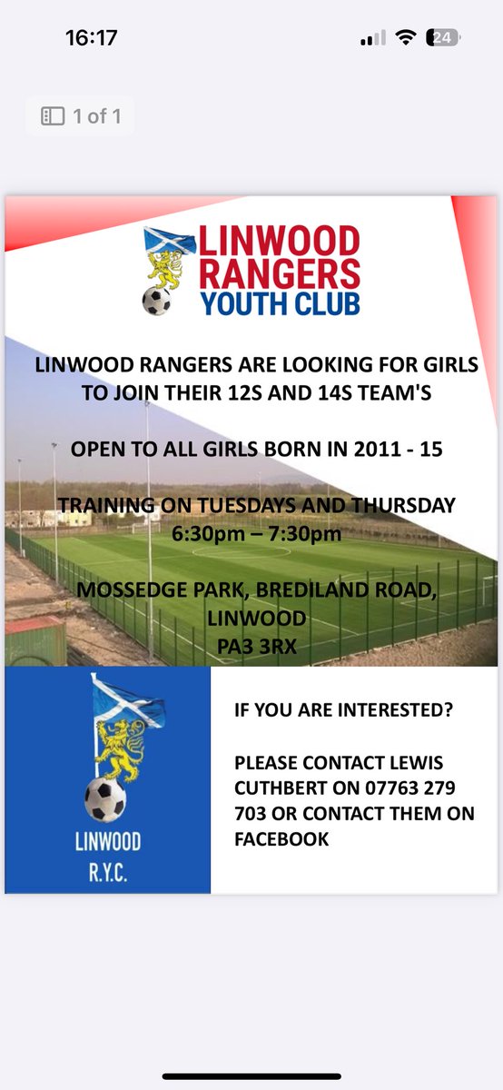 Linwood Rangers 2010’s tweet media