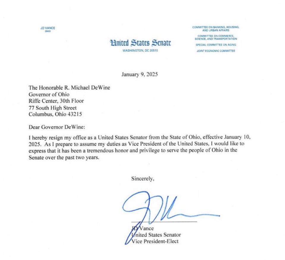 Team Ohio proudly awaits your inauguration as Vice President of the United States of America 🇺🇸 <a href="/JDVance/">JD Vance</a>