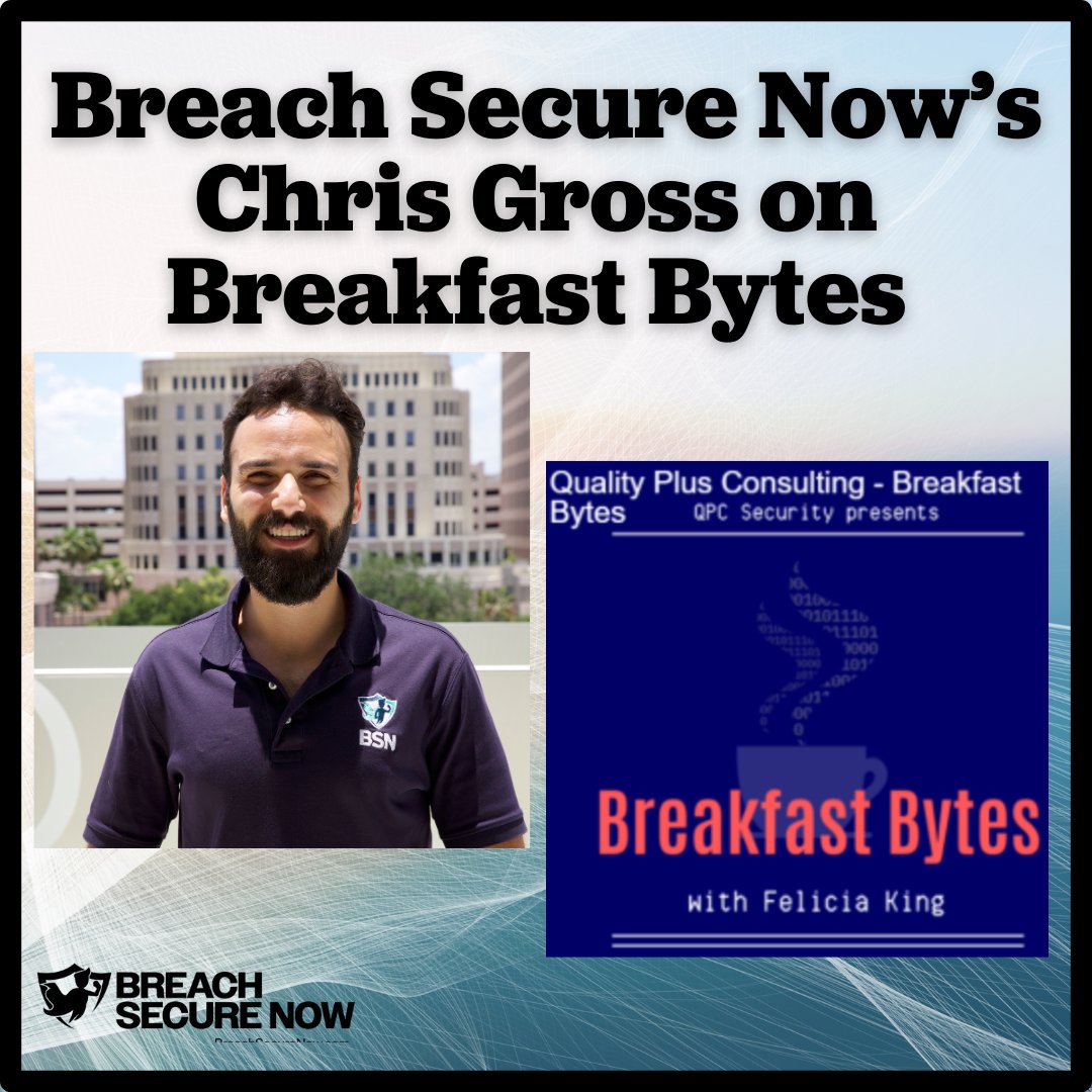 Survive &amp; Thrive in 2025!

Chris Gross from Breach Secure Now joined Felicia King of QPC Security on Breakfast Bytes.☕

🎧 Listen now: qpcsecurity.podbean.com/e/survive-and-…

#Cybersecurity #AIIntegration #Leadership #GrowthMindset