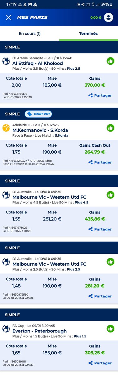 BonnetBenjamin's tweet image. Série de pouces verts agréable ! 8 / 8 .. 🙂🤑🥳 @ParionsSport #FDJ @FDJsport @Hervexx @nou_pronosoft