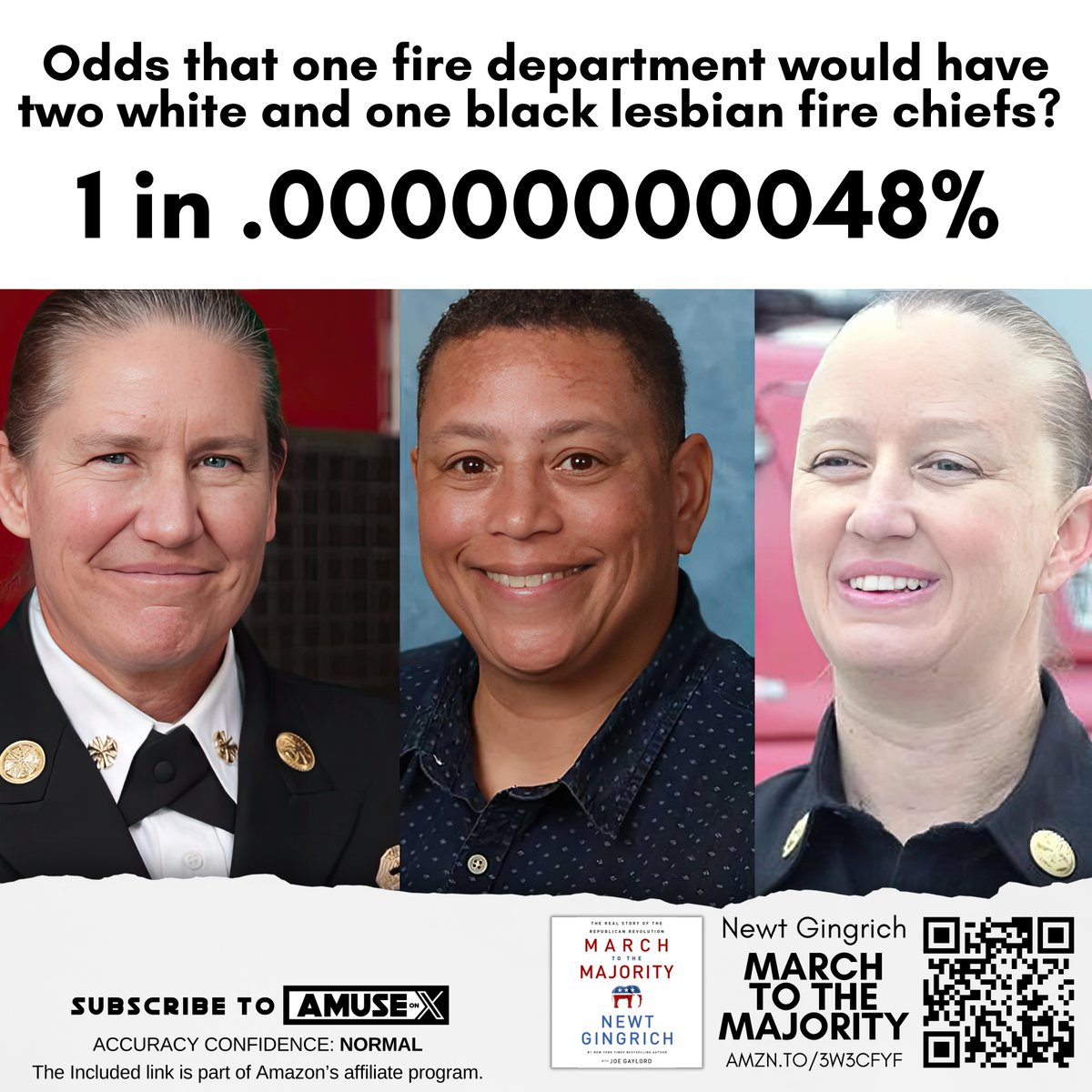 amuse's tweet image. DEI: Statistically, there is ZERO chance that the three very best candidates for LAFD fire chief would all be lesbians. 

Kristina Crowley Fire Chief Salary: $439K
Kristina Kepner Assist Chief Salary: $264K
Kristine Larson Equity Chief Salary: $399K

Only around 13.9% of…
