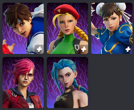 jadedcrossing's tweet photo. My most needed skins on my Wishlist >.< show me yours!

#fortniteskins #Fortnite #fortnitecollabs #arcanetwt #StreetFighter #jinxvi https://t.co/XMMabesFHy