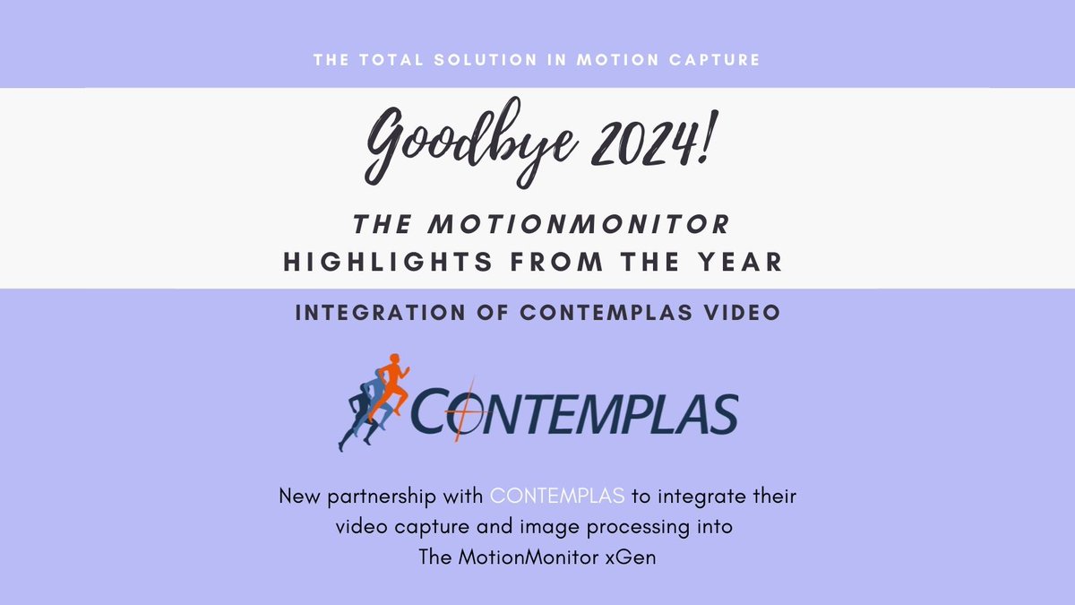 Up next in 2024, we were excited to partner with CONTEMPLAS!

This collaboration will enable TMM to expand the types &amp; number of cameras captured in real-time and facilitate higher measurement rates. See our Blog to learn more: themotionmonitor.com/enhanced-video…

#TMMxGen2024Highlights 3/4