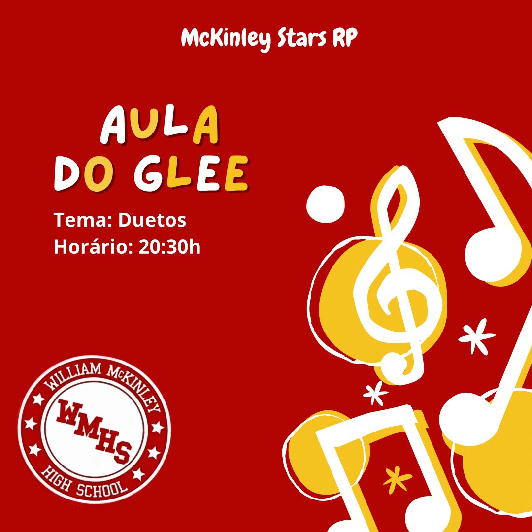 Hoje nossa aula do Glee é de DUETOS! Estamos muito ansiosos para ver as duplas escolhidas e as músicas também.🌟