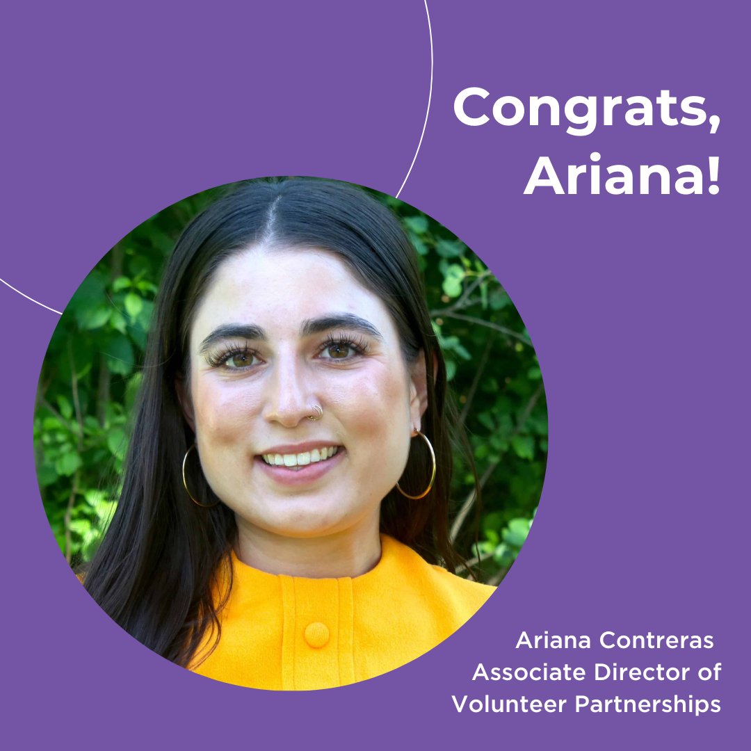Congrats to Ariana Contreras on her promotion to Associate Director of Volunteer Partnerships! With her passion for empowering others, she continues making a lasting impact at WMM!