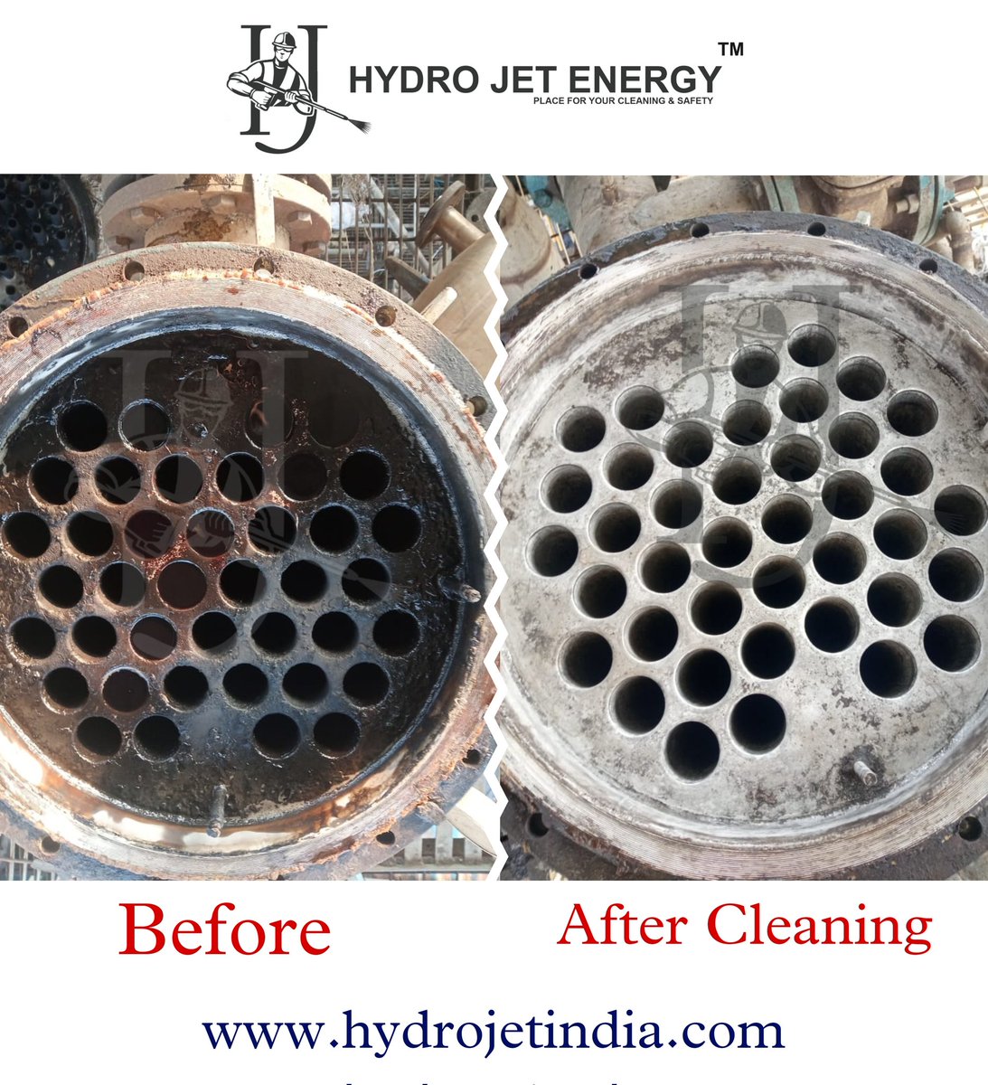 energy_jet's tweet image. Heavy scale is removed from the heat exchanger and the tube is cleaned by a high pressure water jet system.
#hydrojetter #highpressure #waterjetting #highpressure #waterjet #pressure #cleaning