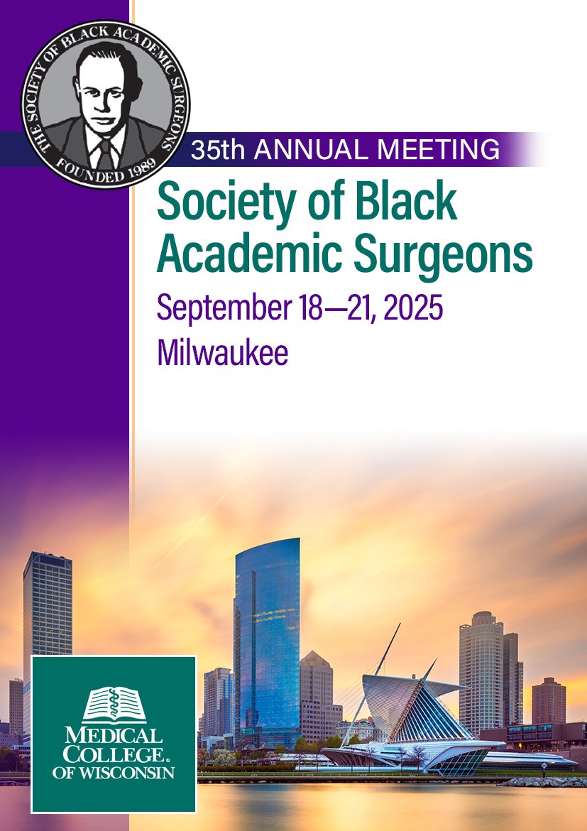 Society of Black Academic Surgeons (@societyofbas) on Twitter photo 📢📢Save the Date for our 35th annual meeting hosted by <a href="/MCWSurgery/">MCW Surgery</a> now and get those abstracts ready! <a href="/AcademicSurgery/">Assoc4AcademicSurgery</a> <a href="/AmCollSurgeons/">American College of Surgeons</a> <a href="/LatinoSurgery/">LatinoSurgSociety</a> <a href="/OutSurgeons/">Association of Out Surgeons and Allies (AOSA)</a> <a href="/SSATNews/">SSAT</a> <a href="/SAGES_Updates/">SAGES is in Tampa in 2026!</a> 📢📢Save the Date for our 35th annual meeting hosted by <a href="/MCWSurgery/">MCW Surgery</a> now and get those abstracts ready! <a href="/AcademicSurgery/">Assoc4AcademicSurgery</a> <a href="/AmCollSurgeons/">American College of Surgeons</a> <a href="/LatinoSurgery/">LatinoSurgSociety</a> <a href="/OutSurgeons/">Association of Out Surgeons and Allies (AOSA)</a> <a href="/SSATNews/">SSAT</a> <a href="/SAGES_Updates/">SAGES is in Tampa in 2026!</a>