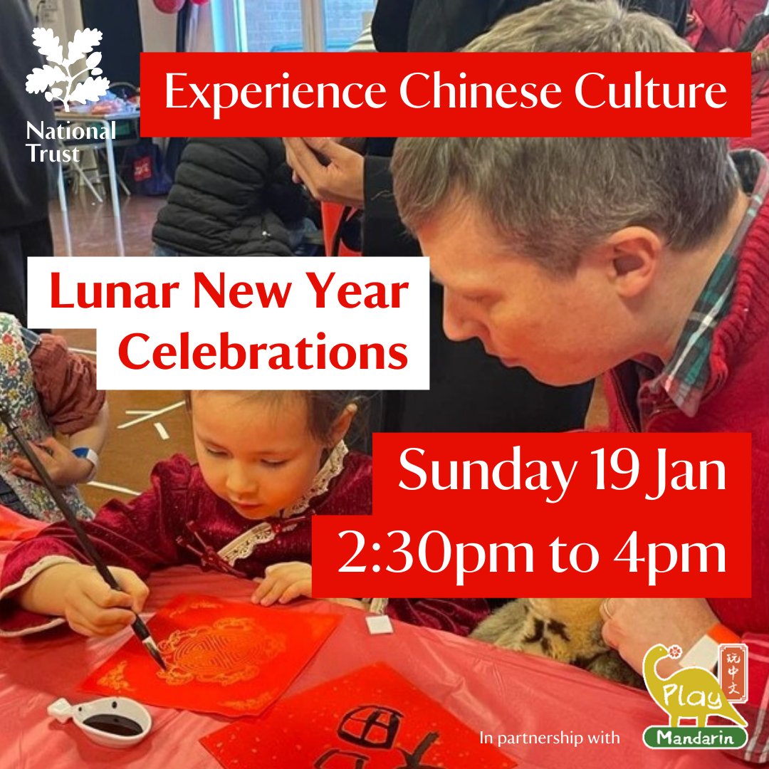 Morden Hall Park NT (@mordenhallpknt) on Twitter photo 🐍🎉 Celebrate the Year of the Snake at Morden Hall Park! Join us for a Lunar New Year celebration filled with vibrant Chinese traditions and family fun!
Sun 19 Jan, 2.30pm-4pm.
📍 Stableyard. Family fun awaits! ✨
More info shorturl.at/OiV0x
<a href="/southeastNT/">National Trust South East</a> #chinesenewyear 🐍🎉 Celebrate the Year of the Snake at Morden Hall Park! Join us for a Lunar New Year celebration filled with vibrant Chinese traditions and family fun!
Sun 19 Jan, 2.30pm-4pm.
📍 Stableyard. Family fun awaits! ✨
More info shorturl.at/OiV0x
<a href="/southeastNT/">National Trust South East</a> #chinesenewyear