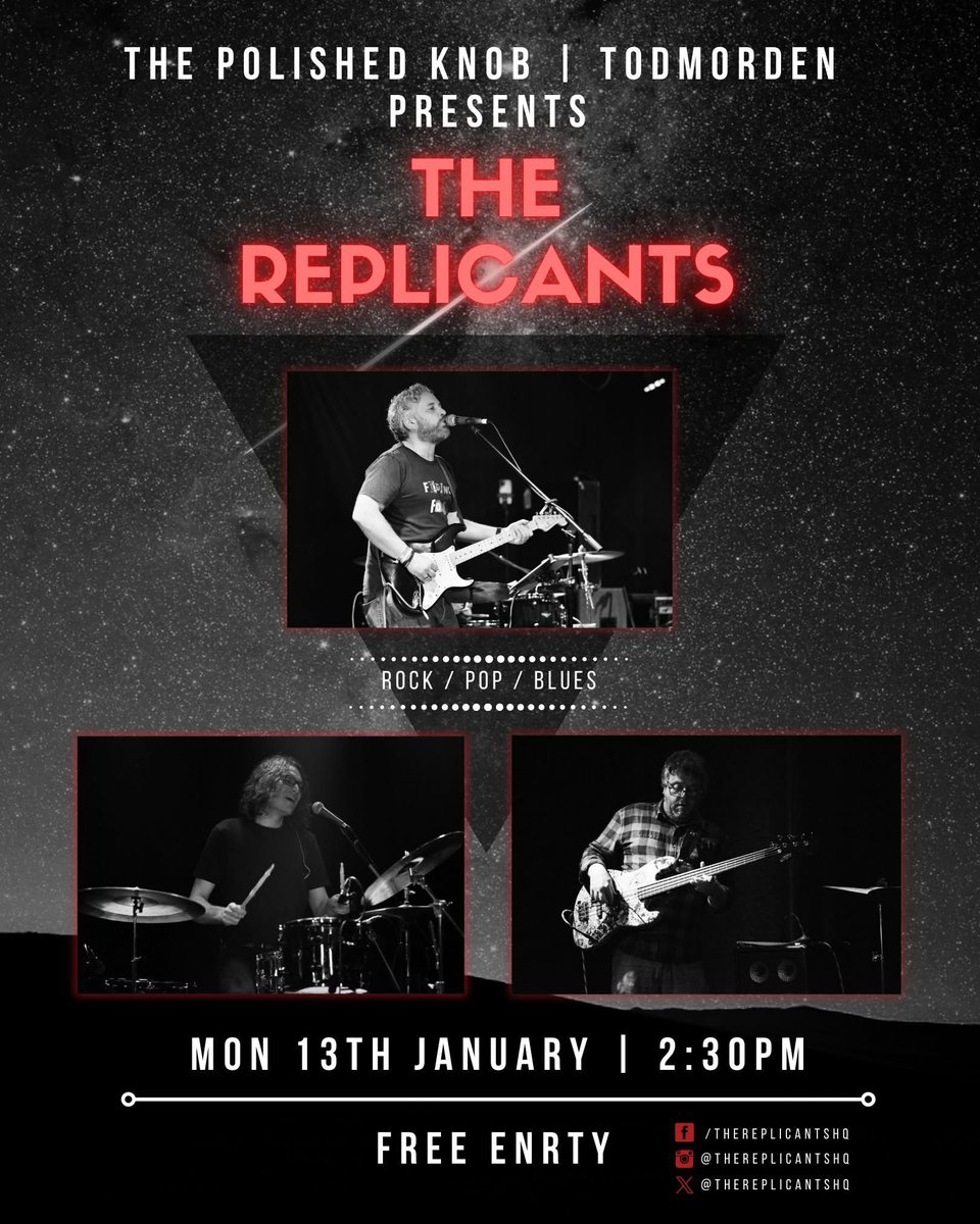 The perfect way to start our 10th year as a band in 2025, as we return to #ThePolishedKnob #todmorden THIS MON 2:30pm! We love playing here, and we can't wait! Lets go #mondayclub x
#livemusic #liveband #caldervalley #rockmusic #bluesmusic #popmusic