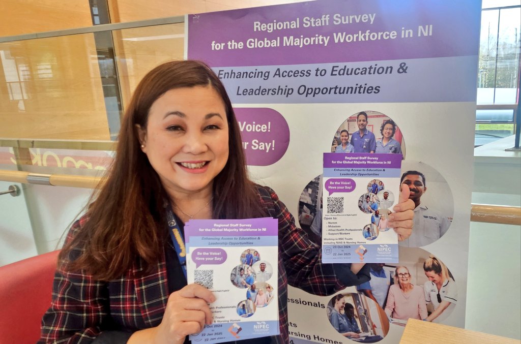 To all Nurses, Midwives, AHPs, Paramedics, Health Care assistants from HSCNI &amp;Nursing Homes from ethnically diverse backgrounds, you still have 12 days left to complete the survey on access to education &amp; leadership opportunities. Be the voice, scan the QR code. Thank you.