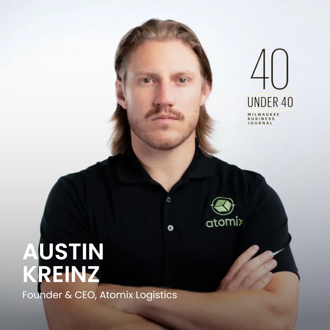 Atomix Fulfillment | DTC 3PL (@atomixlogistics) on Twitter photo We’re thrilled to share that our Founder & CEO, <a href="/austinkreinz/">Austin-and-Atomix</a>, has been named to <a href="/MKEBizJournal/">Milwaukee Business Journal</a>'s 2025 40 Under 40! This honor reflects his leadership & Atomix’s impact on Milwaukee’s growth. Grateful to our team, clients, & city! #40Under40 We’re thrilled to share that our Founder & CEO, <a href="/austinkreinz/">Austin-and-Atomix</a>, has been named to <a href="/MKEBizJournal/">Milwaukee Business Journal</a>'s 2025 40 Under 40! This honor reflects his leadership & Atomix’s impact on Milwaukee’s growth. Grateful to our team, clients, & city! #40Under40