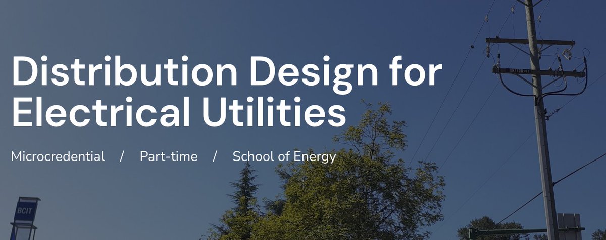ASTTBC (@asttbc) on Twitter photo .<a href="/bcit/">British Columbia Institute of Technology (BCIT)</a> is offering an Electrical Utility Distribution Design Fundamentals course! Learn the essentials of electrical power system distribution design, covering topics such as power industry basics, voltage regulation, transformers, safety, and more. 🔗bcit.ca/courses/electr… .<a href="/bcit/">British Columbia Institute of Technology (BCIT)</a> is offering an Electrical Utility Distribution Design Fundamentals course! Learn the essentials of electrical power system distribution design, covering topics such as power industry basics, voltage regulation, transformers, safety, and more. 🔗bcit.ca/courses/electr…