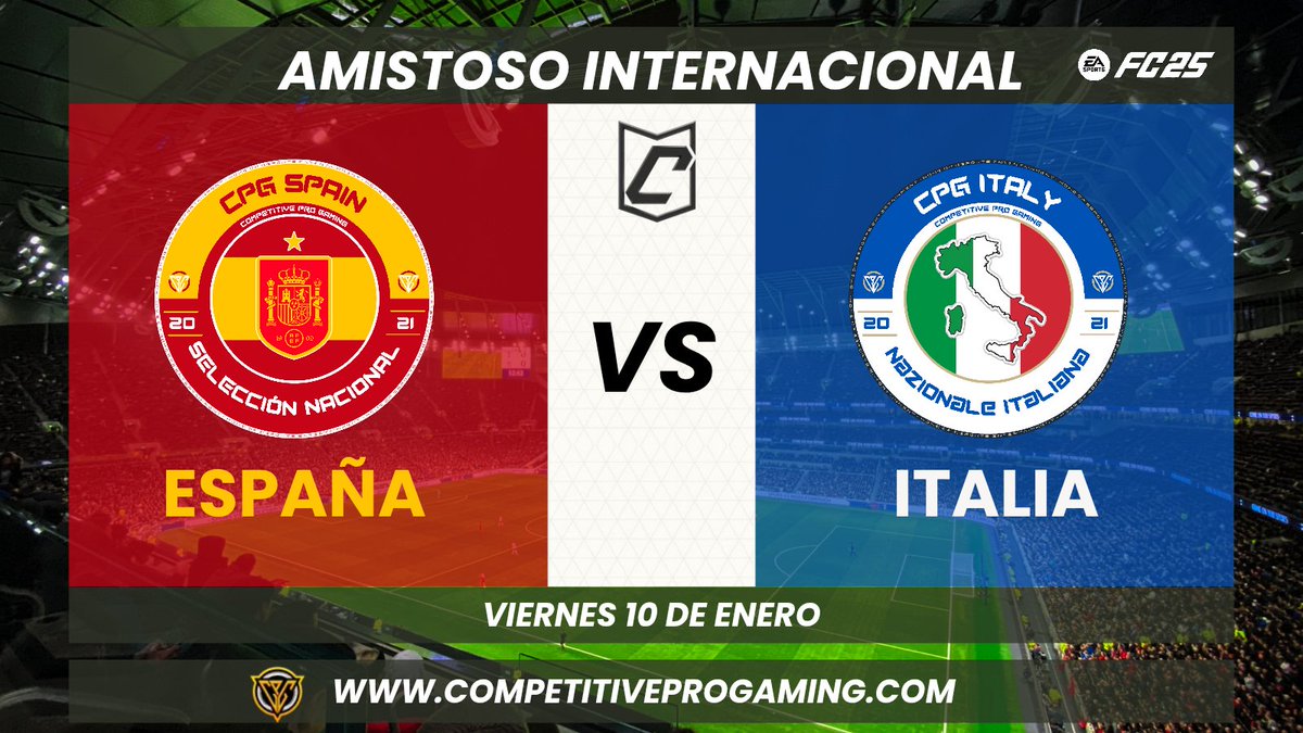 Hoy, nuestra Selección Nacional de <a href="/CPG_Spain/">CPG SPAIN</a> juega su primer amistoso internacional de <a href="/CPG__eSports/">Competitive Pro Gaming</a> frente a la gran Italia de <a href="/CPGitaly/">CPGitaly</a> 

Todos con la Roja! ♥️💛♥️
