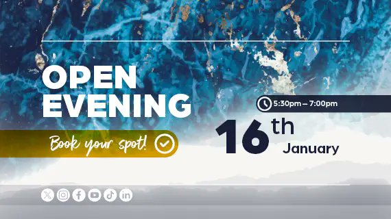 Calling year 11 pupils📢

Registrations are still open for our Open Evening on Wednesday 16th January, 5.30-7pm. 

We look forward to welcoming you to our Campuses!
 
Book your place here:   ccsw.ac.uk/events/open-ev…