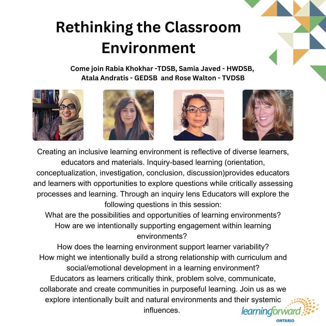 Join us as we explore inclusive classrooms and reflect on our roles as educators in the Ontario context. Engage in critical thinking about our work as we pose questions and create a space for discussing our journey.

bit.ly/LFOeyconferenc…