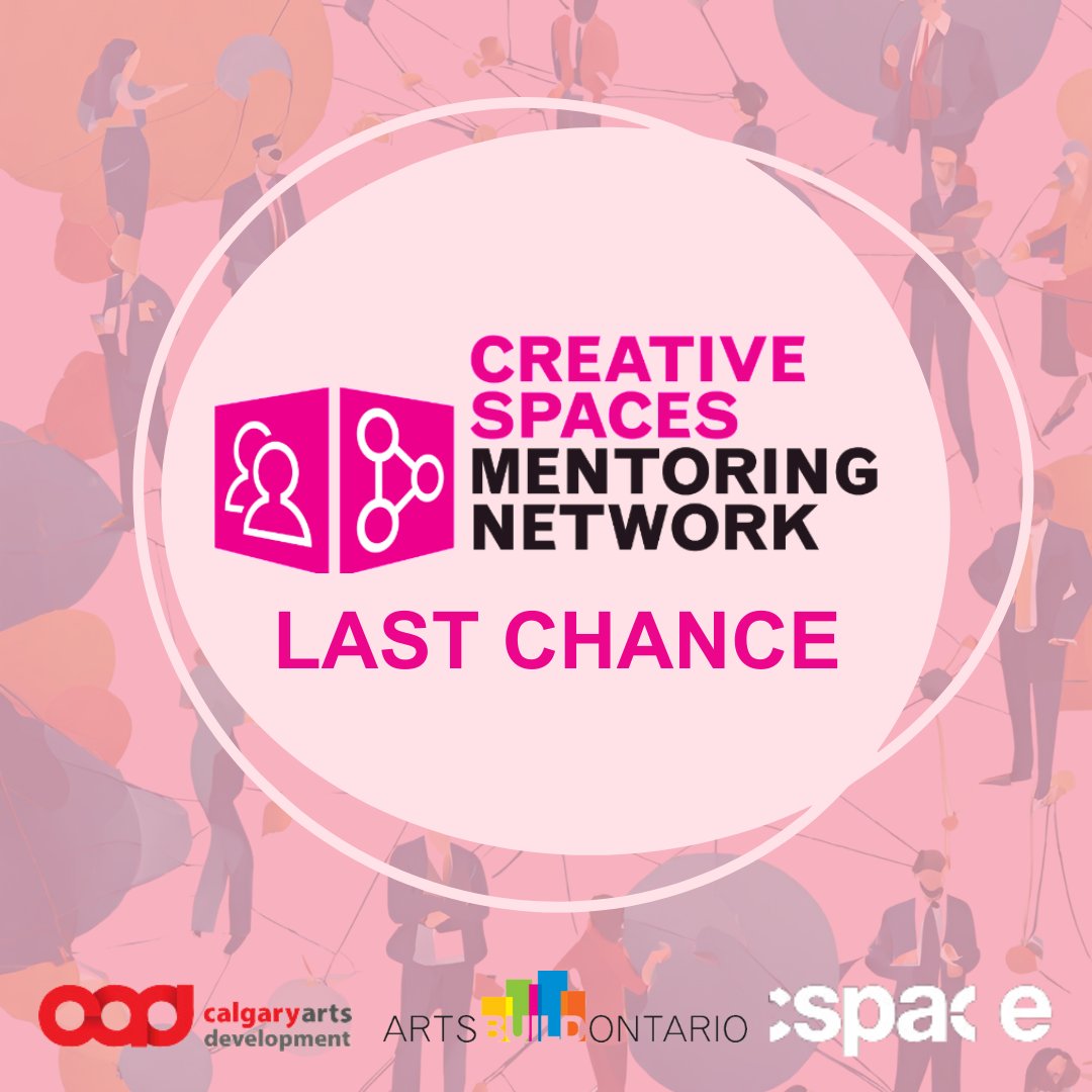 Last call for applications for CSMN Calgary 2025!
 
The deadline to apply for the Creative Spaces Mentoring Network (CSMN) Calgary 2025 program is this upcoming Monday, January 13th! 

cspaceprojects.com/cspace-news/ap…
