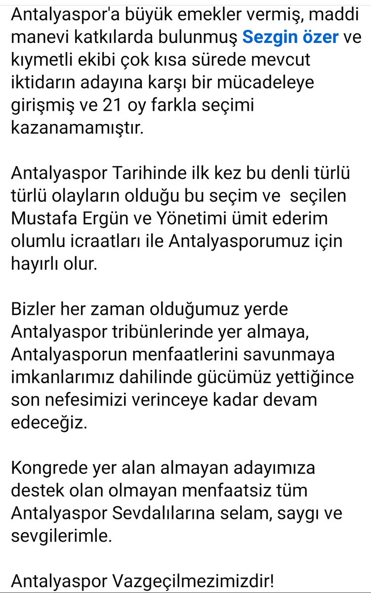 Antalyaspor Vazgeçilmezimizdir!