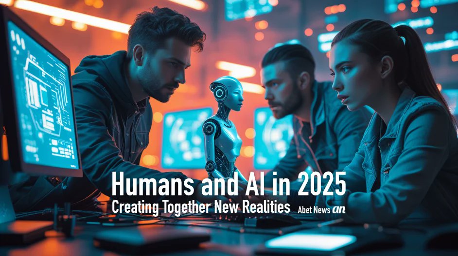 AbetPublishing's tweet image. 🌟 Humans &amp;amp; AI in 2025: Creating Together New Realities 🌟
Heartwarming synergy between human creativity and AI innovation.
Learn more at 🔗AbetNews.com #️⃣ #AI #Creativity #HumansAndAI #StrummingStory #GoAvoMusic #Innovation