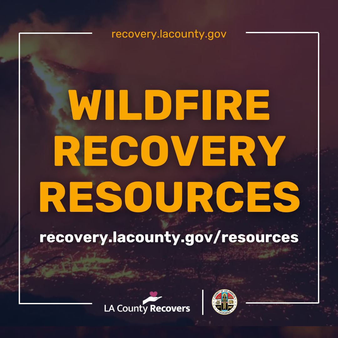 Impacted by the LA County wildfires? Use this list of resources to begin the recovery process: recovery.lacounty.gov/resources