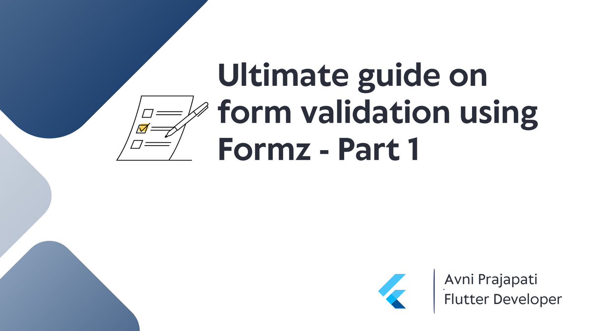 🥁 Finally, After days of hard work, The blog on Form validation using Formz Flutter is out. 🎊 
💙 We are exploring validation of various input fields. 
Medium link : lnkd.in/djh4tyT4
GitHub link : lnkd.in/dNVgg-Rs 

#medium #Flutter #blog #validation #Dart #formz