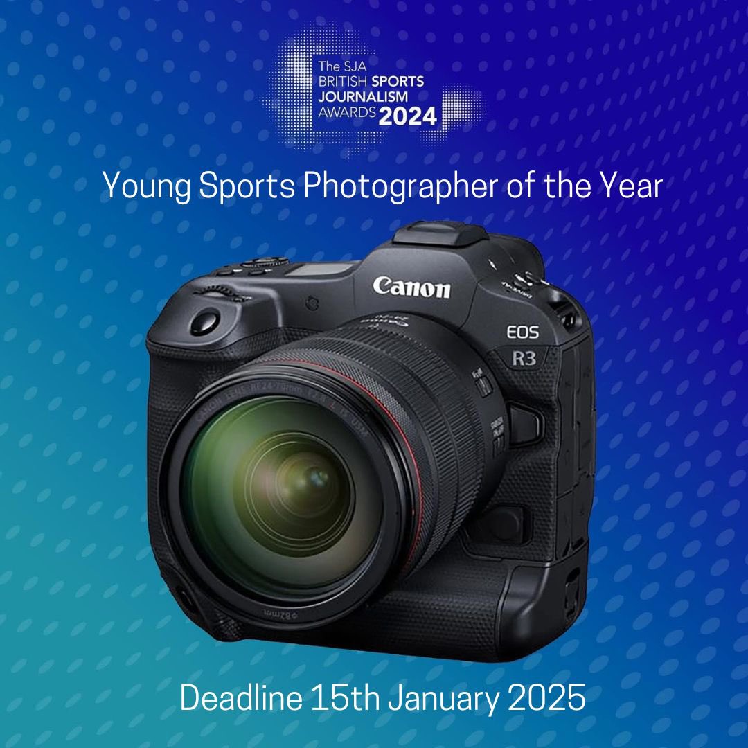 JakkiMoores's tweet image. Calling all Young Sports Photographers 📸 aged 25 and under to enter the @SportSJA Awards. 5 amazing pictures deadline 15th January and you could win a Canon EOS R3. Time to get your name out there 🏆 britishsportsjournalismawards.co.uk