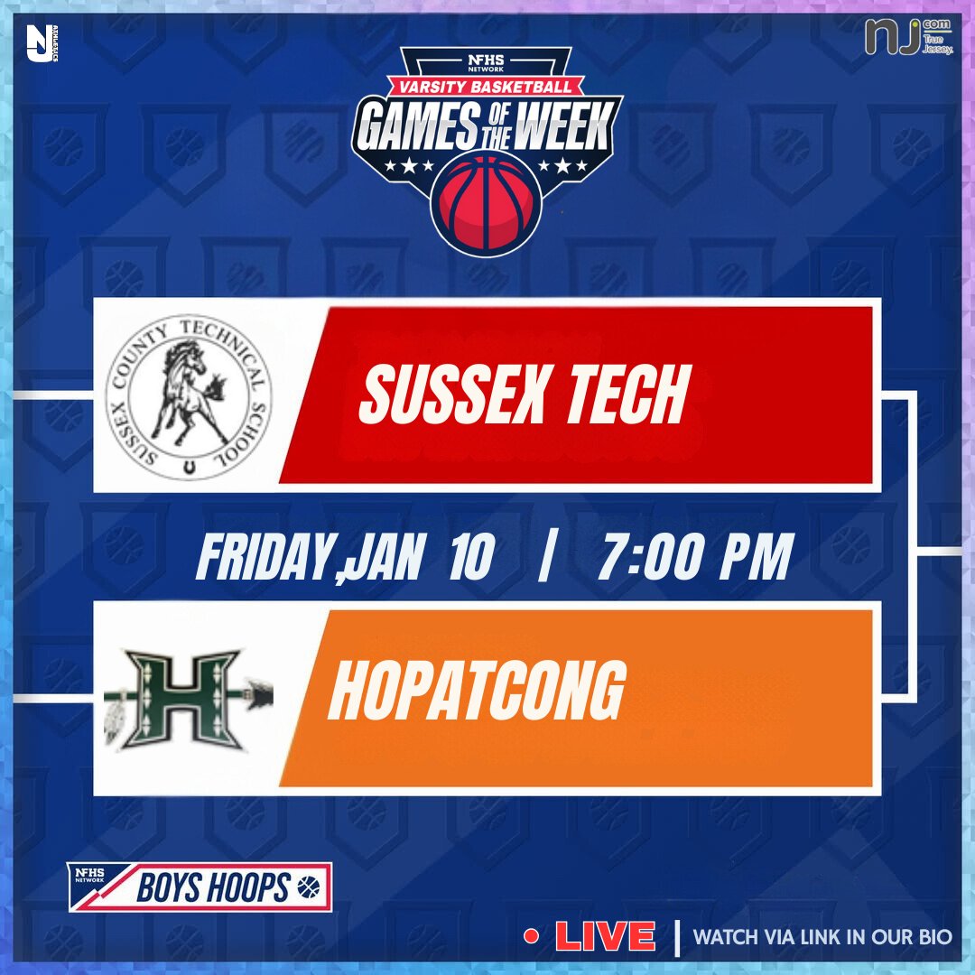 HSupdate2's tweet image. 🅻︎🅸︎🆅︎🅴︎ 🅼︎🅰️︎🆃︎🅲︎🅷︎
🏆 Boys Basketball | 
🏀 Sussex Tech VS Hopatcong
📅 Fri,Jan 10 ⏰ 7:00 PM
🌎 hsplay.watchsportsz.com/basketball.php…

✨ Dont Forget to like,share &amp;amp; Follow ‼️
Lets go !! 
#basketball #hoops #sports #highschool #stream #NewJersey