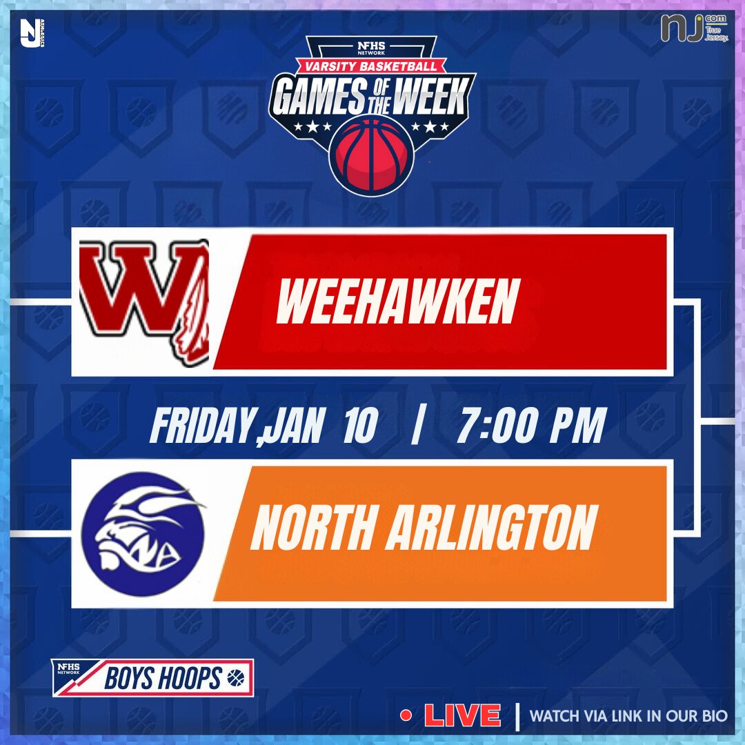 HSupdate2's tweet image. 🅻🅸🆅🅴 🅼🅰️🆃🅲🅷
🏆 Boys Basketball | 
🏀 Weehawken VS North Arlington
📅 Fri,Jan 10 ⏰ 7:00 PM
🌎 hsplay.watchsportsz.com/basketball.php…

✨ Dont Forget to like,share &amp;amp; Follow ‼️
Lets go !! 
#basketball #hoops #sports #highschool #stream #NewJersey