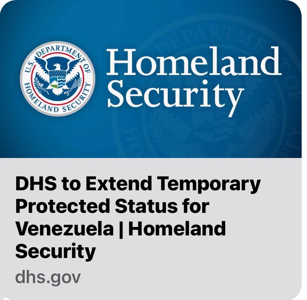 ¡ES OFICIAL!!
Gracias <a href="/POTUS/">President Donald J. Trump</a> <a href="/JoeBiden/">Joe Biden</a> 

dhs.gov/news/2025/01/1…